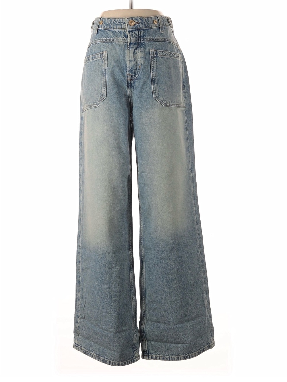 Free People Women's "We the Free Palmer Cuffed Baggy Jeans Size 28 NWT